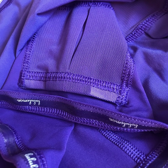 Lululemon Run Pace Setter Skirt/Shorts Bruised Berry Wee Stripe Women’s SZ 4 R - Picture 8 of 15